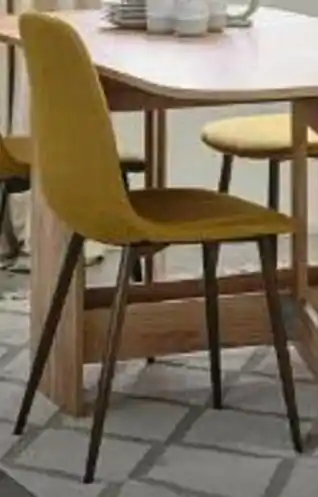 JONSTRUP Esszimmerstuhl JONSTRUP Stoff curry/Eiche dunkel