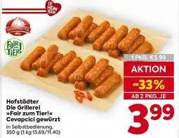 Billa Hofstadter die grillerei fair zum tier cevapcici gewürzt Angebot