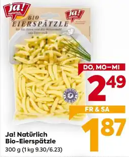 Billa Ja! natürlich bio-eierspätzle Angebot