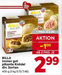 Billa Billa immer gut pikante knödel Angebot