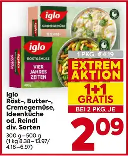 Billa Iglo Röse, Butter, Cremegemüse, Ideenküche od. Reindl Angebot