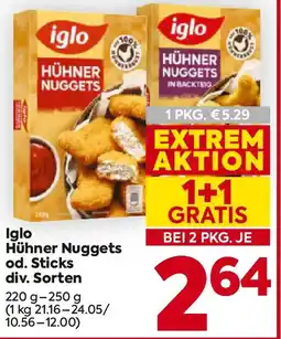Billa Iglo Hühner Nuggets od. Sticks Angebot