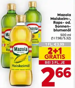 Billa Mazola maiskeim, raps od. sonnen blumenöl Angebot