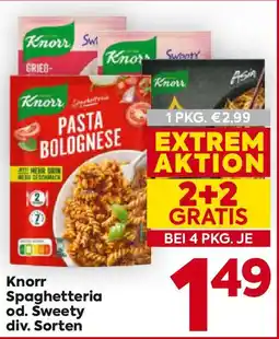 Billa Knorr spaghetteria od. sweety Angebot