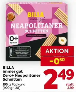 Billa Billa immer gut zero neapolitaner schnitten Angebot
