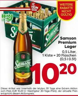 Billa Samson premium lager Angebot