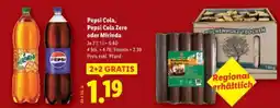 Lidl Pepsi cola, pepsi cola zero oder mirinda Angebot