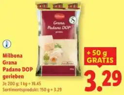 Lidl Milbona grana padano dop gerieben Angebot