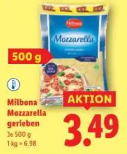 Lidl Milbona mozzarella gerieben Angebot
