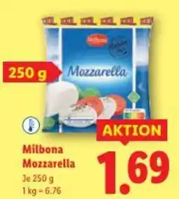 Lidl Milbona mozzarella Angebot