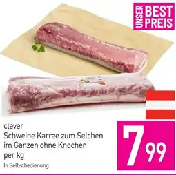 Sutterlüty clever Schweine Karree zum Selchen im Ganzen ohne Knochen Angebot