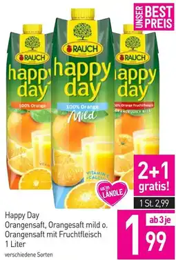 Sutterlüty Happy Day Orangensaft, Orangesaft mild o. Orangensaft mit Fruchtfleisch Angebot