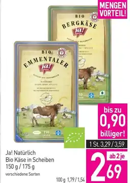 Sutterlüty Ja! Natürlich Bio Käse in Scheiben Angebot