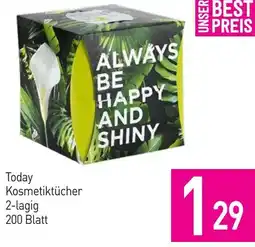 Sutterlüty Today Kosmetiktücher 2-lagig 200 Blatt Angebot