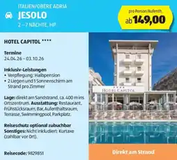 Hofer Reisen Italien/obere adria jesolo Angebot