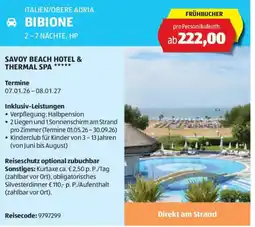 Hofer Reisen Italien/obere adria bibione Angebot