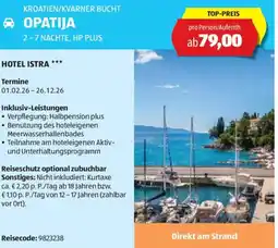 Hofer Reisen Kroatien/kvarner bucht opatija Angebot