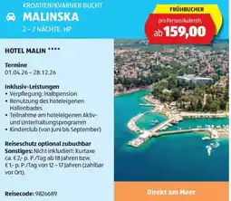 Hofer Reisen Kroatien/kvarner bucht malinska Angebot