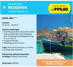 Hofer Reisen Griechenland messenien Angebot