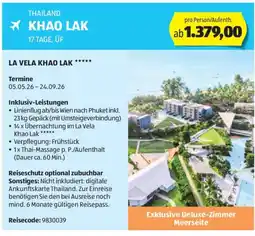 Hofer Reisen Thailand khao lak 17 tage, üf Angebot
