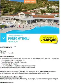 Hofer Reisen Italien/sardinien porto ottiolu Angebot