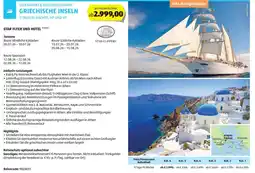 Hofer Reisen Sternfahrt & segelkreuzfahrt griechische inseln Angebot