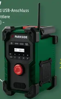 Lidl Parkside Akku-Baustellenradio Angebot