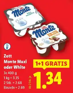 Lidl Zott Monte Maxi oder White Angebot
