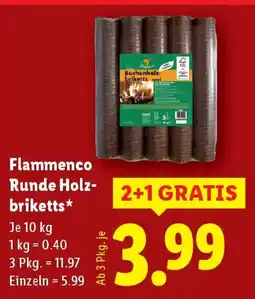 Lidl Flammenco Runde Holz- briketts Angebot