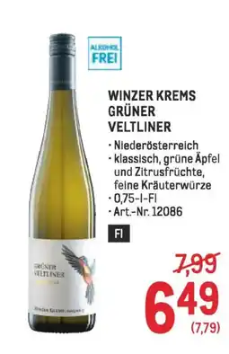 Metro Winzer krems grüner veltliner Angebot