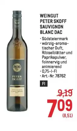 Metro Weingut peter skoff sauvignon blanc dac Angebot