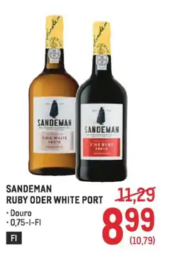 Metro Sandeman ruby oder white port Angebot