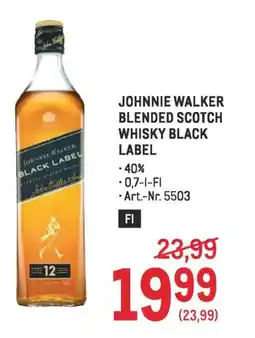 Metro Johnnie walker blended scotch whisky black label Angebot