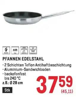 Metro Pfannen edelstahl Angebot