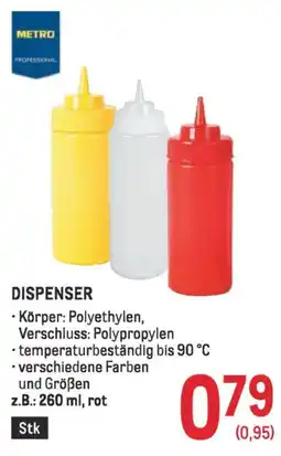 Metro Dispenser Angebot
