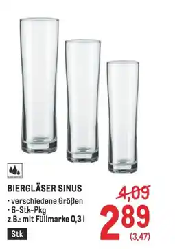 Metro Biergläser sinus Angebot