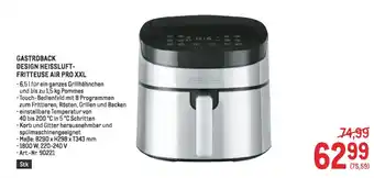 Gastroback design heissluft- fritteuse air pro xxl