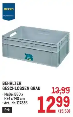 Metro Behälter geschlossen grau Angebot