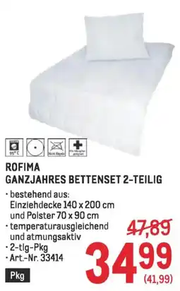 Metro Rofima ganzjahres bettenset 2-teilig Angebot