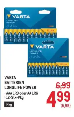 Metro Varta batterien longlife power Angebot