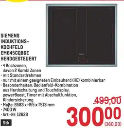 Metro Siemens induktions- kochfeld em645cqb6e herdgesteuert Angebot