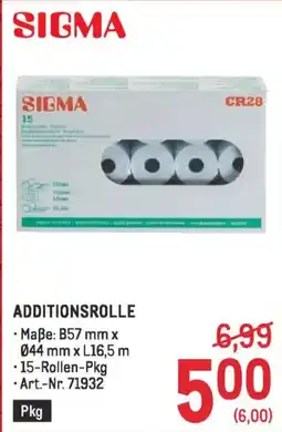 Metro Additionsrolle Angebot