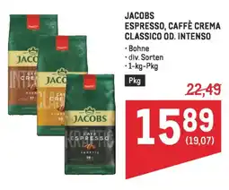 Metro Jacobs espresso, caffè crema classico od. intenso Angebot