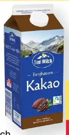 MPreis Tirol Milch Bergbauern Kakao Angebot