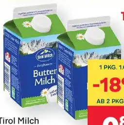 MPreis Tirol Milch Bergbauern Buttermilch Angebot