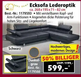 Ecksofa Lederoptik