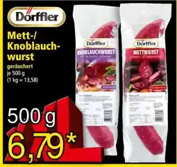 Norma Mett-/Knoblauchwurst Angebot