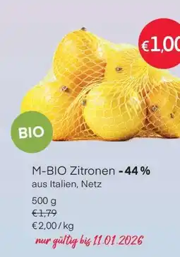 MPreis M-BIO Zitronen Angebot