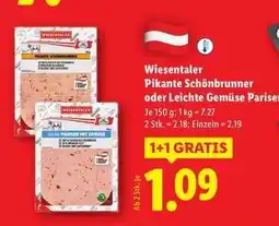 Lidl WIESENTALER Pikante Schönbrunner oder Leichte Gemüse-Pariser Angebot