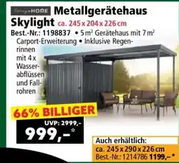 Norma Metallgerätehaus Skylight Angebot
